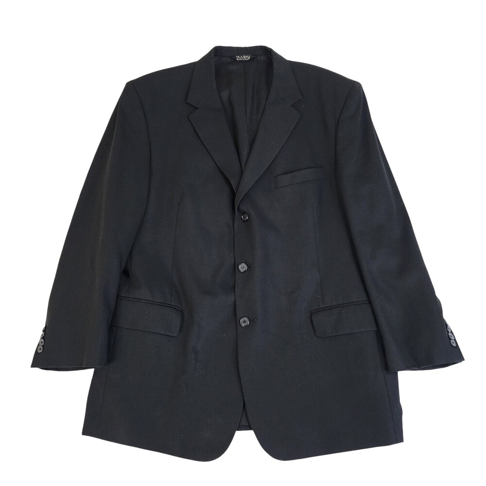 Joseph A Bank Sport Coat Blazer 100% Wool 46 Regular Black #1392